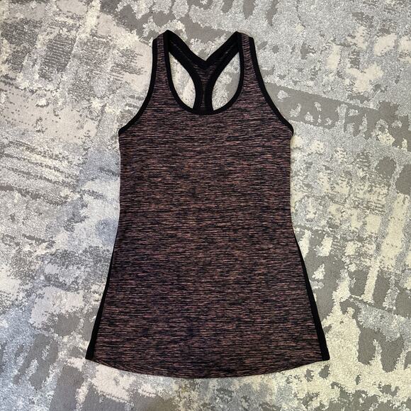 Lululemon Cool Racerback Tank Electric Coral Multicolor Heathered, Size 6 Small - Picture 6 of 7
